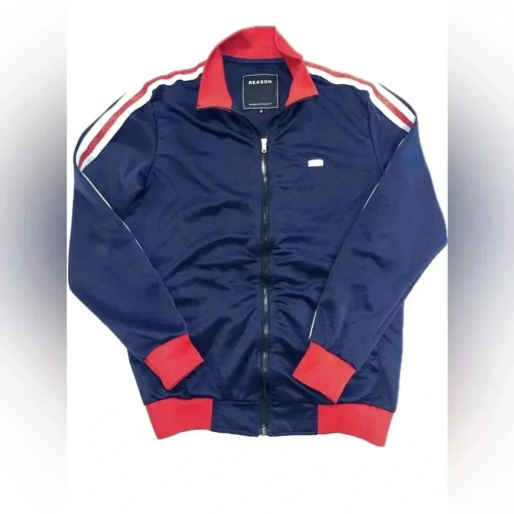 EUC Reason men’s bomber jacket y2k ny sporty